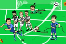 Ўзбекча карикатура. Миржамол Қосимов "Сўғдиёна"га қандай гол урди? 