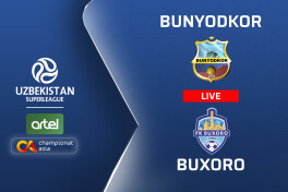 Superliga. "Bunyodkor" - "Buxoro" (matnli translyatsiya)